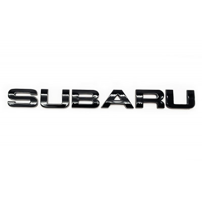 Автологотип емблема напис Subaru black edition чорний глянець