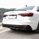 Диффузор заднего бампера на Audi A4 B9 2019-2023 с насадками на S-line бампер