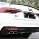 Диффузор заднего бампера на Audi A4 B9 2019-2023 с насадками на S-line бампер