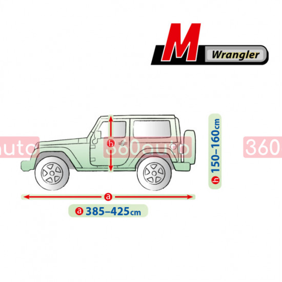 Автомобильный чехол тент на Jeep Wrangler 2007-2025 Kegel-Blazusiak Mobile Garage M Wrangler 5-4119-248-3020