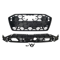 Решетка радиатора на Audi A6 C8 2023- в стиле S6 Full Black под дистроник