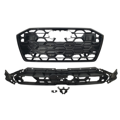 Решетка радиатора на Audi A6 C8 2023- в стиле S6 Full Black под дистроник