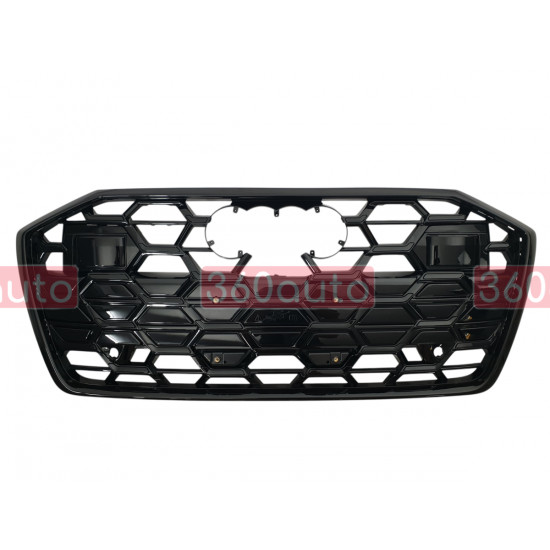 Решетка радиатора на Audi A6 C8 2023- в стиле S6 Full Black под дистроник