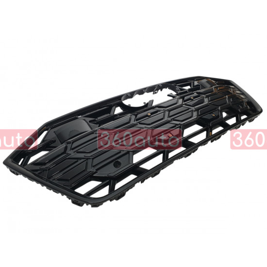 Решетка радиатора на Audi A7 2023- в стиле S7 Full Black под дистроник