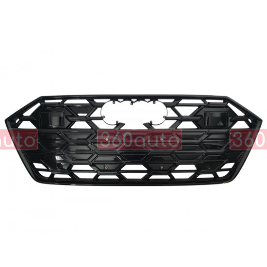 Решетка радиатора на Audi A7 2023- в стиле S7 Full Black под дистроник