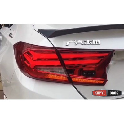 Альтернативная оптика задняя на Honda Accord 2017- тюнинг, LED светодиодная красная JunYan