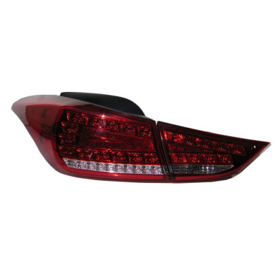 Альтернативная оптика задняя на Hyundai Elantra 2011- тюнинг, красная LED стиль Audi JunYan