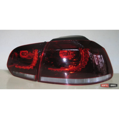 Альтернативная оптика задняя на Volkswagen Golf VI 2008-2012 тюнинг, LED R20 красная TC JunYan