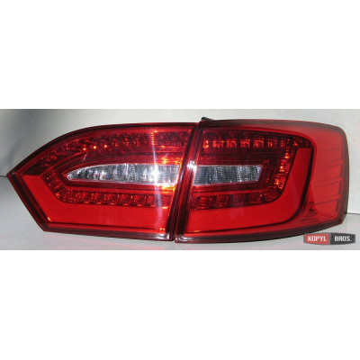Альтернативна оптика задня на Volkswagen Jetta 2010-2014 тюнінг LED червона V2 JunYan
