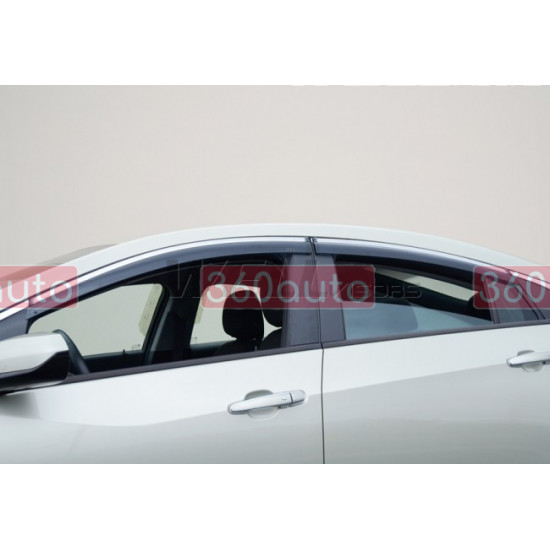 Дефлектори вікон для Chevrolet Volt 2016- з хром молдингом WELLvisors 3-847CH019