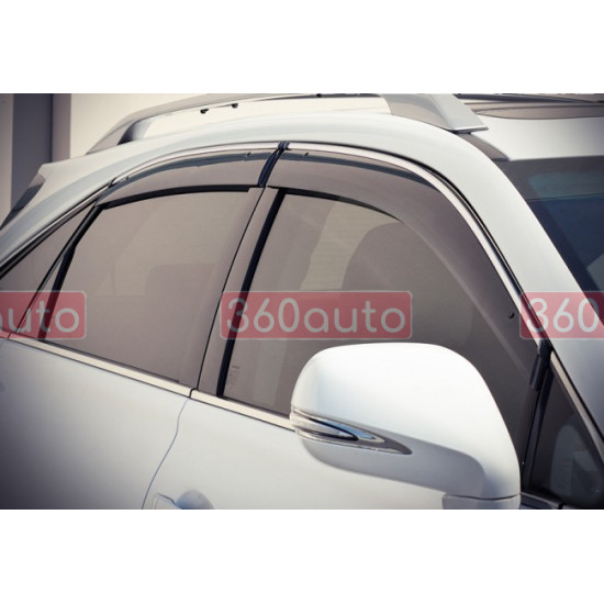 Дефлектори вікон для Lexus RX 2009-2015 з хром молдингом WELLvisors 3-847LX007