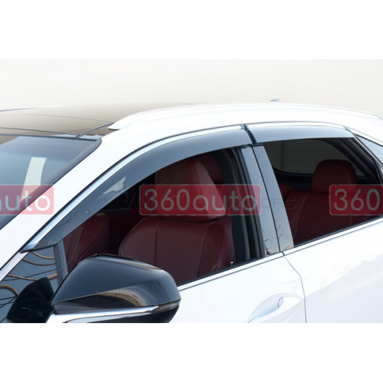 Дефлектори вікон для Lexus RX 2016- з хром молдингом WELLvisors 3-847LX023