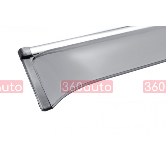Дефлектори вікон для Toyota Highlander 2014-2019 з хром молдингом WELLvisors 3-847TY017
