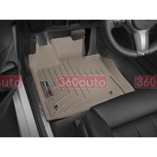 3D килимки для BMW X5 F15, X6 F16 2013- бежеві передні WeatherTech 455591