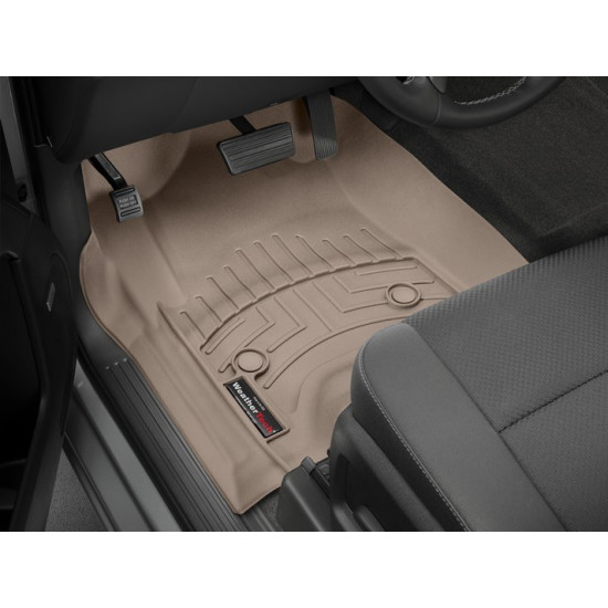 3D килимки для Cadillac Escalade, Chevrolet Silverado, Suburban, Tahoe, GMC Yukon 2015- бежеві передні WeatherTech 456071