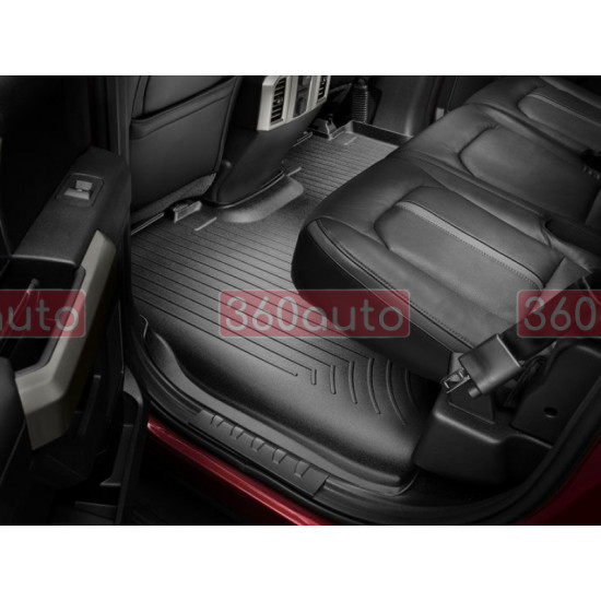3D килимки для Ford F-150 2014-2020, 2021- SuperCrew чорні задні Bucket Seating WeatherTech 446972