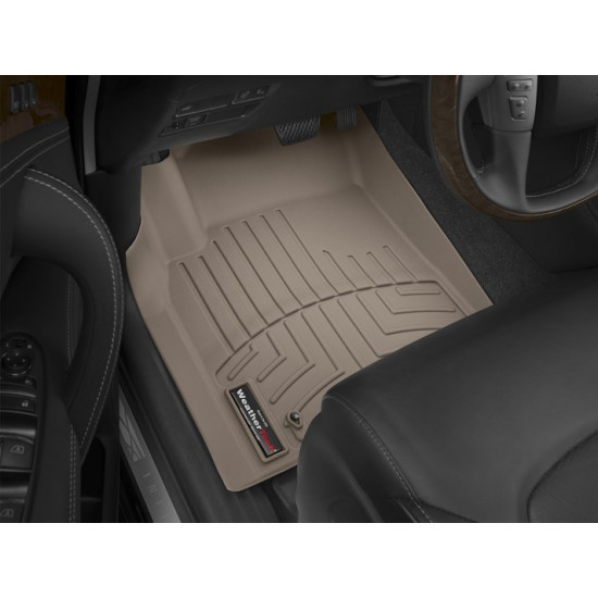 3D килимки для Infiniti QX56, QX80 2010-, Nissan Armada 2017- бежеві передні WeatherTech 453361