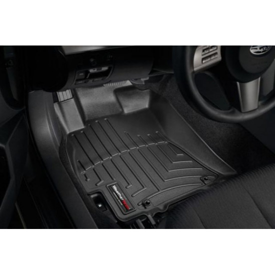 3D килимки для Subaru Impreza, XV, Levorg 2011-2017 чорні передні WeatherTech 444391