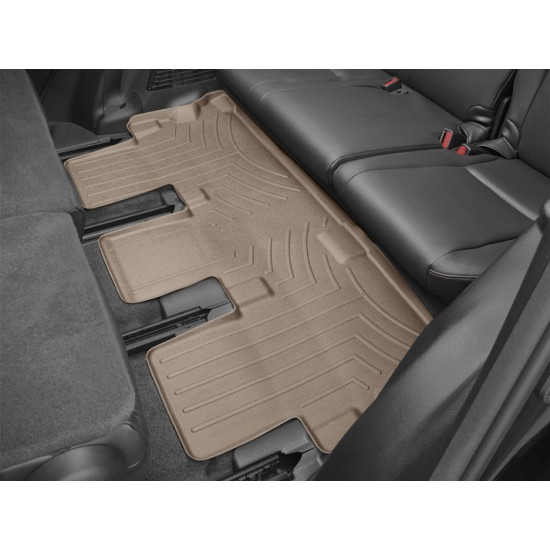 3D килимки для Toyota Highlander 2014- бежеві 3 ряд WeatherTech 456323