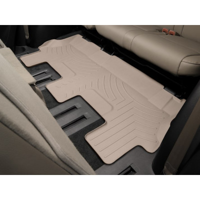 3D килимки для Toyota Sequoia 2007- бежеві 3 ряд Bench seating WeatherTech 450936