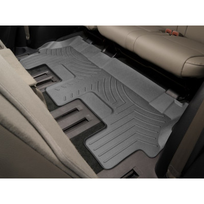 3D килимки для Toyota Sequoia 2007- чорні 3 ряд Bench seating WeatherTech 440936