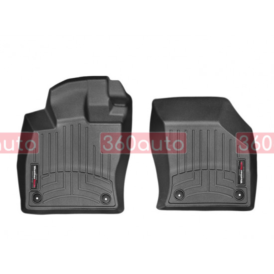3D килимки для Audi A3, Seat Leon, Skoda Octavia A7, Superb, Volkswagen Passat B8 2012- чорні передні WeatherTech 444961