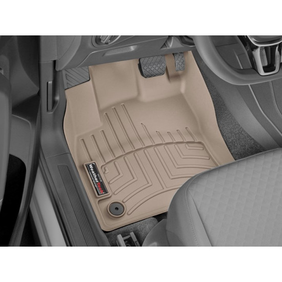 3D килимки для Volkswagen Tiguan, T-Roc 2015-, Seat Tarraco, Skoda Karoq, Kodiaq 2017- бежеві передні WeatherTech 459891