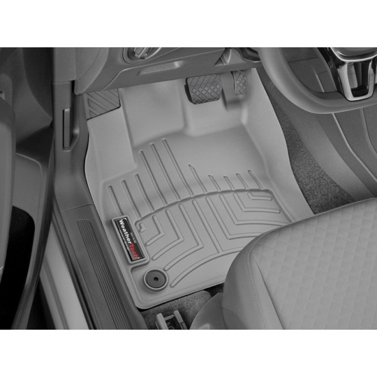 3D килимки для Volkswagen Tiguan, T-Roc 2015-, Seat Tarraco, Skoda Karoq, Kodiaq 2017- сірі передні WeatherTech 469891