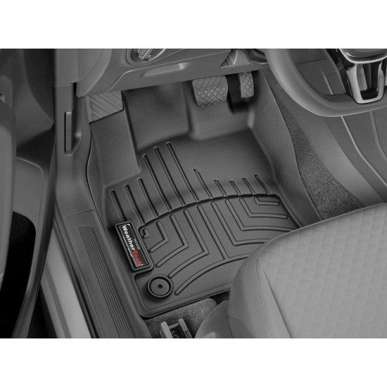 3D килимки для Volkswagen Tiguan, T-Roc 2015-, Seat Tarraco, Skoda Karoq, Kodiaq 2017- чорні передні WeatherTech 449891