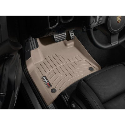 3D килимки для Volkswagen Touareg, Porsche Cayenne 2010-2018 бежеві передні WeatherTech 453331
