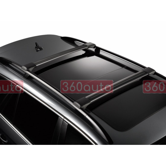 Багажник на рейлінги для Kia Stonic 2017-, Volkswagen Golf Wagon 2013- Yakima Rail Black S53B-K521