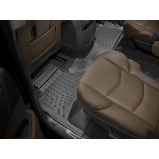 3D килимки для Cadillac Escalade ESV Bench seating, Chevrolet Suburban Bucket Seating 2015- чорні 3 ряд WeatherTech 446079