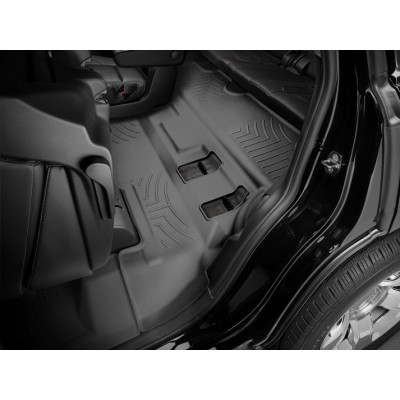 3D коврики для Cadillac Escalade, Chevrolet Tahoe, GMC Yukon 2015- черные 3 ряд Bucket seating WeatherTech 446077