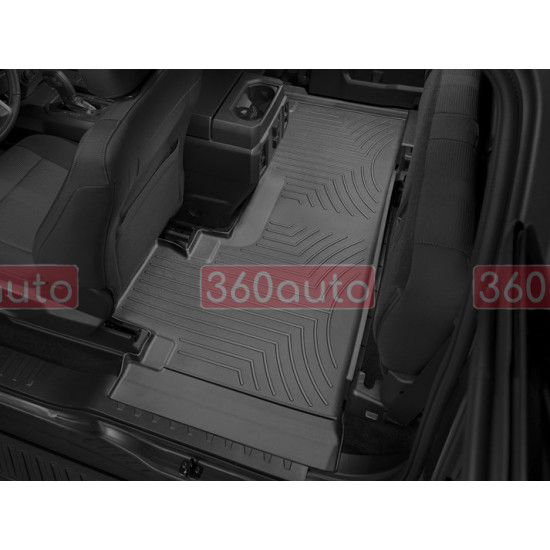 3D коврики для Ford F-150 2014-2020, 2021- SuperCab черные задние Bucket Seating WeatherTech 446973