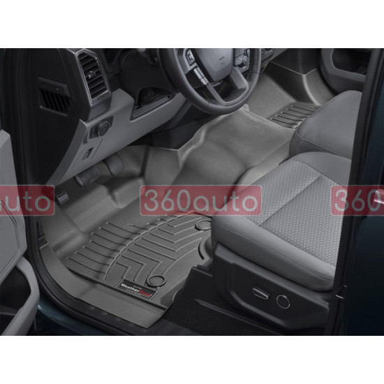 3D коврики для Ford F-150 2015- extended & double cab черные передние WeatherTech 447931