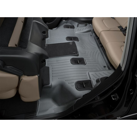 3D килимки для Infiniti QX56, QX80 2010-, Nissan Armada 2017- чорні 3 ряд Bucket Seats WeatherTech 443363