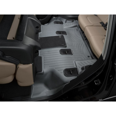 Коврики Infiniti QX56, QX80 2010-, Nissan Armada 2017- черные 3 ряд Bucket Seats WeatherTech 443363